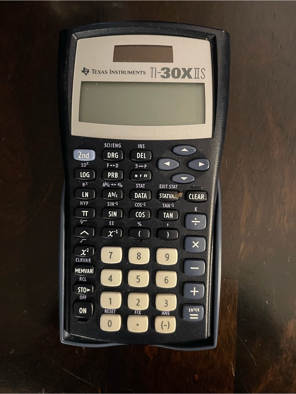 Texas Instruments Dark Blue and Light Gray Scientific Calculator